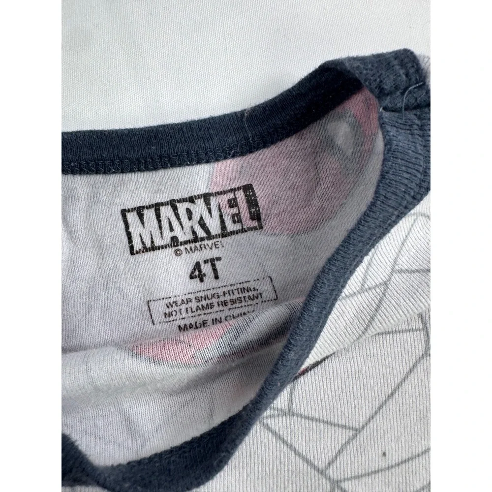 Marvel Spider-Man 4 Piece‎ Hoodie Jogger and Pajama Set Red White Size 4T